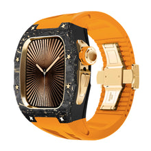 Carbon Fiber Gold Case For Apple Watch S11/10 (46mm)