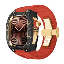 Carbon Fiber Gold Case For Apple Watch S11/10 (46mm)